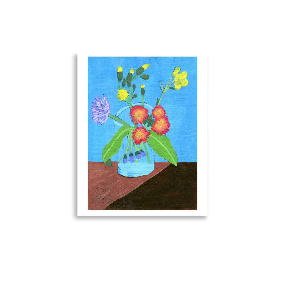 Chives, comfrey, buttercup and fox-and-cubs Poster