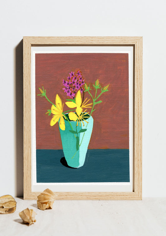 st. john's wort and spirea Poster