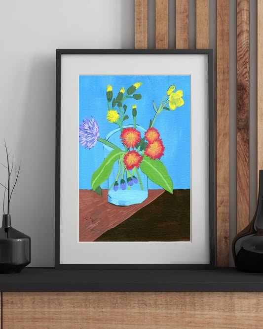 Chives, Comfrey, Buttercup and Fox-and-Cubs Print