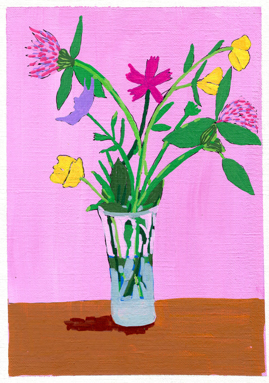 Buttercups, red clover, fox-and-cubs and maiden pink Poster