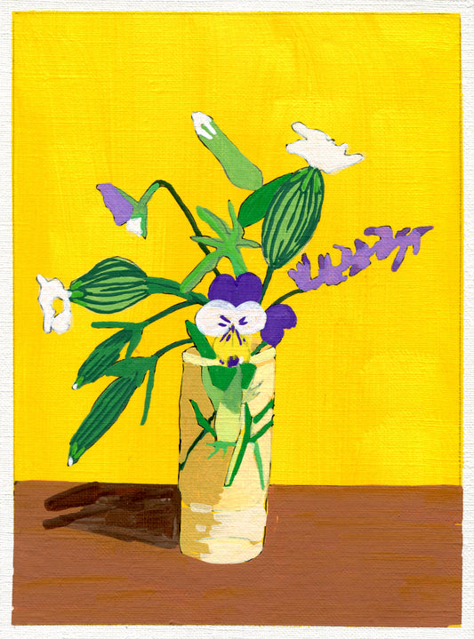 white campion, vetch and pansy