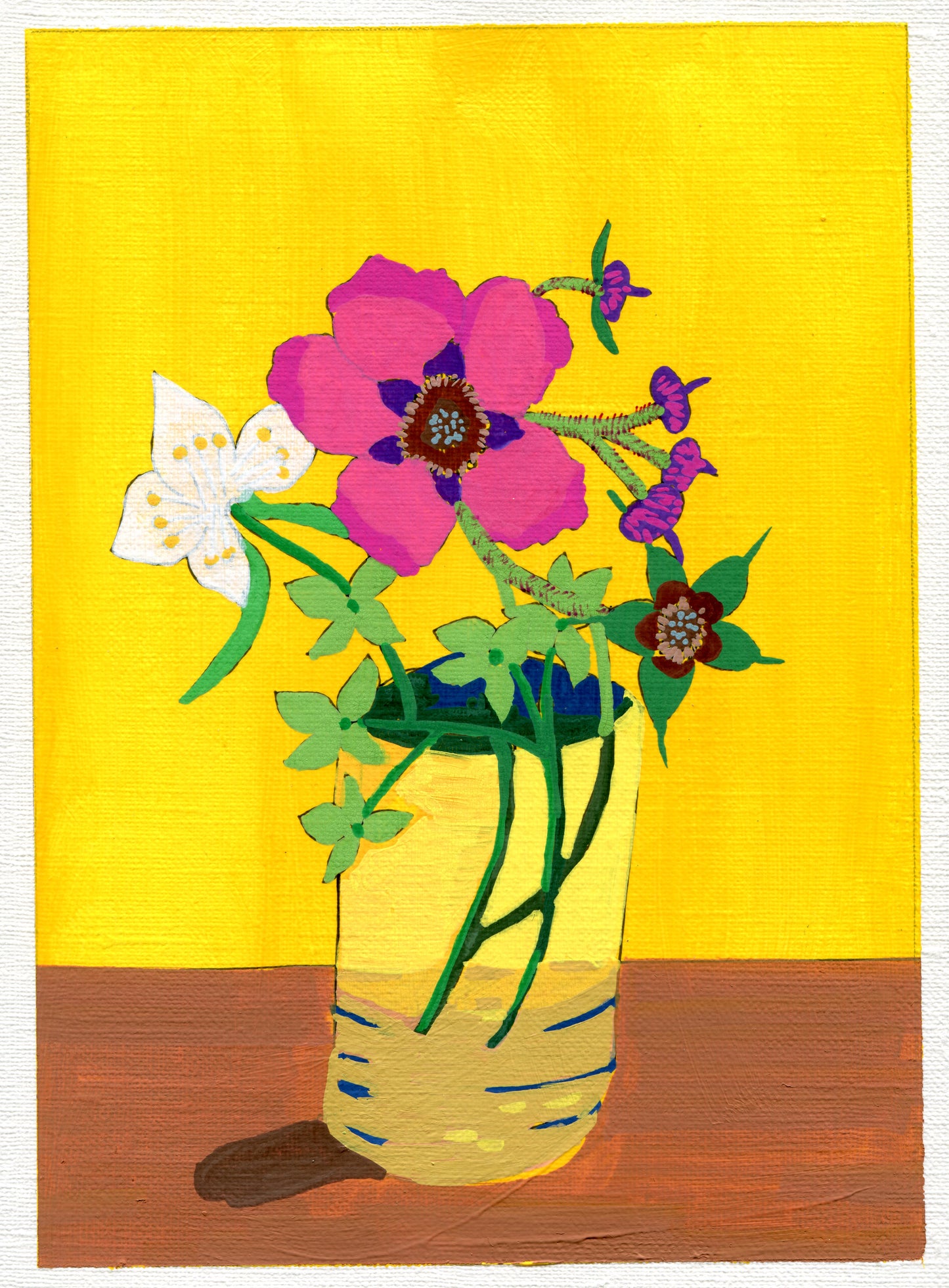 mock orange, hydrangea and purple-flowering raspberry Poster