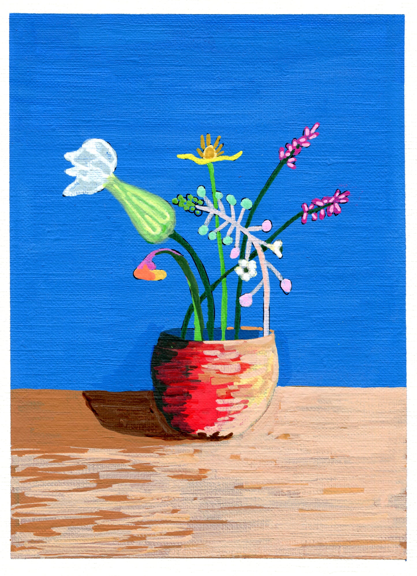 white campion, pokeweed, smart weed, jewelweed and fringed loosestrife Print