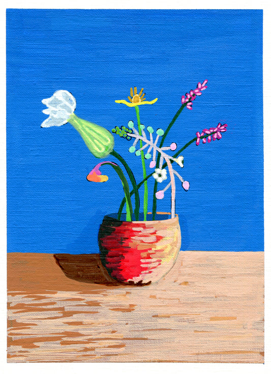 white campion, pokeweed, smart weed, jewelweed and fringed loosestrife Print