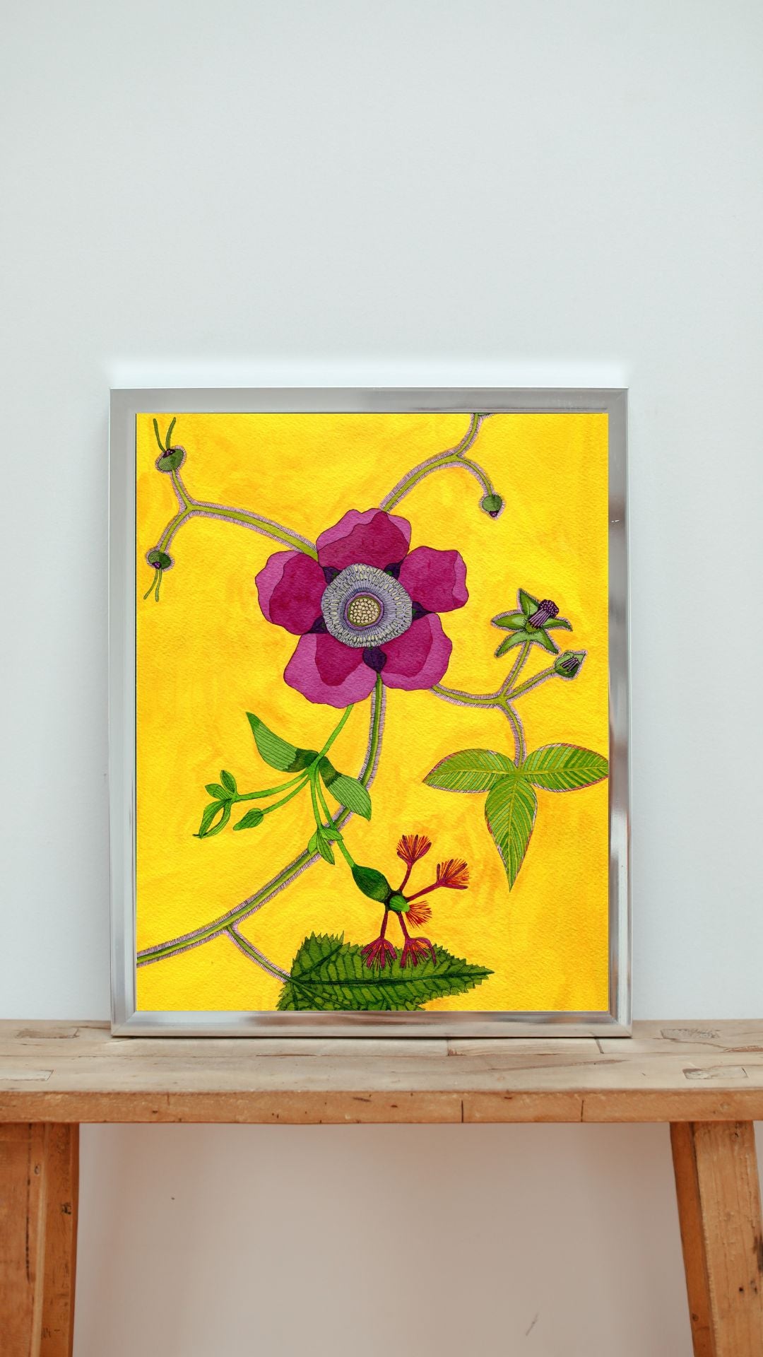Novel Botanical 22: Purple-flowering Raspberry Print