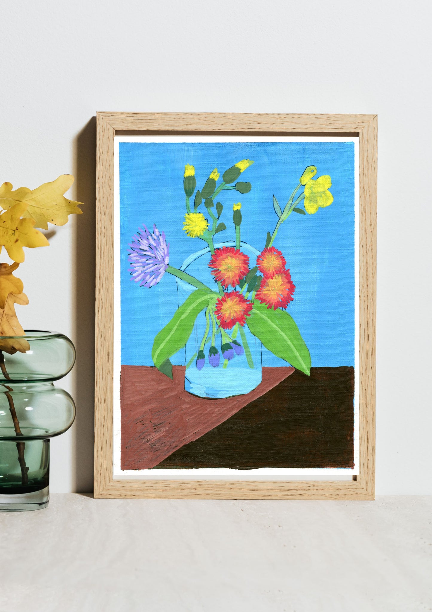 Chives, comfrey, buttercup and fox-and-cubs Poster