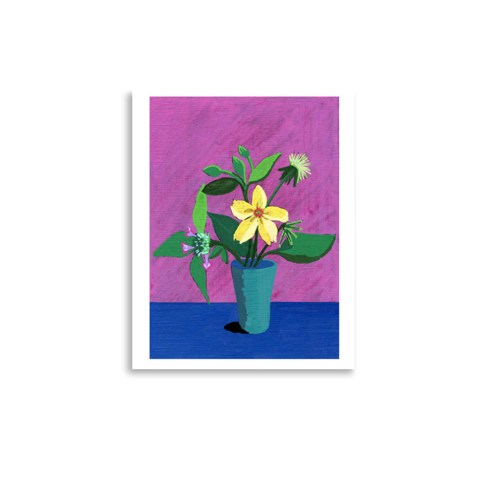fringed loosestrife, wild basil and fleabane Print