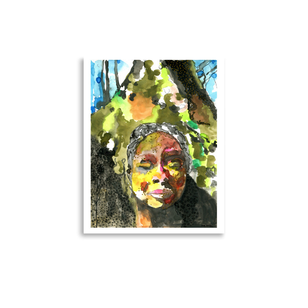 Among the Trees, Lichen and Fungi Print