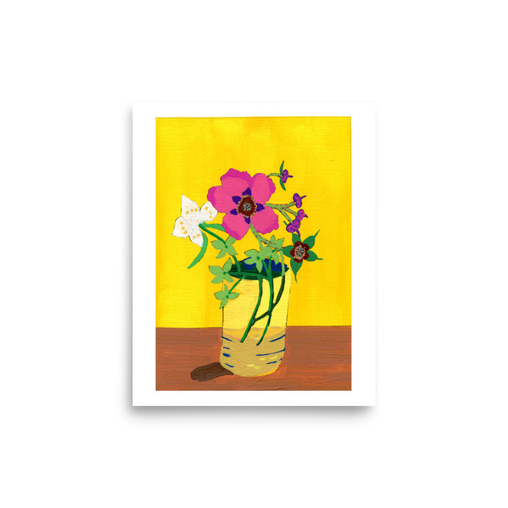 mock orange, hydrangea and purple-flowering raspberry Print