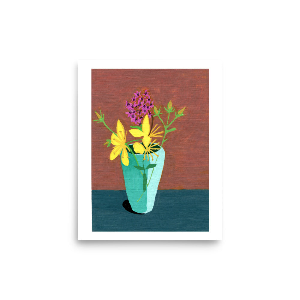 st. john's wort and spirea Print