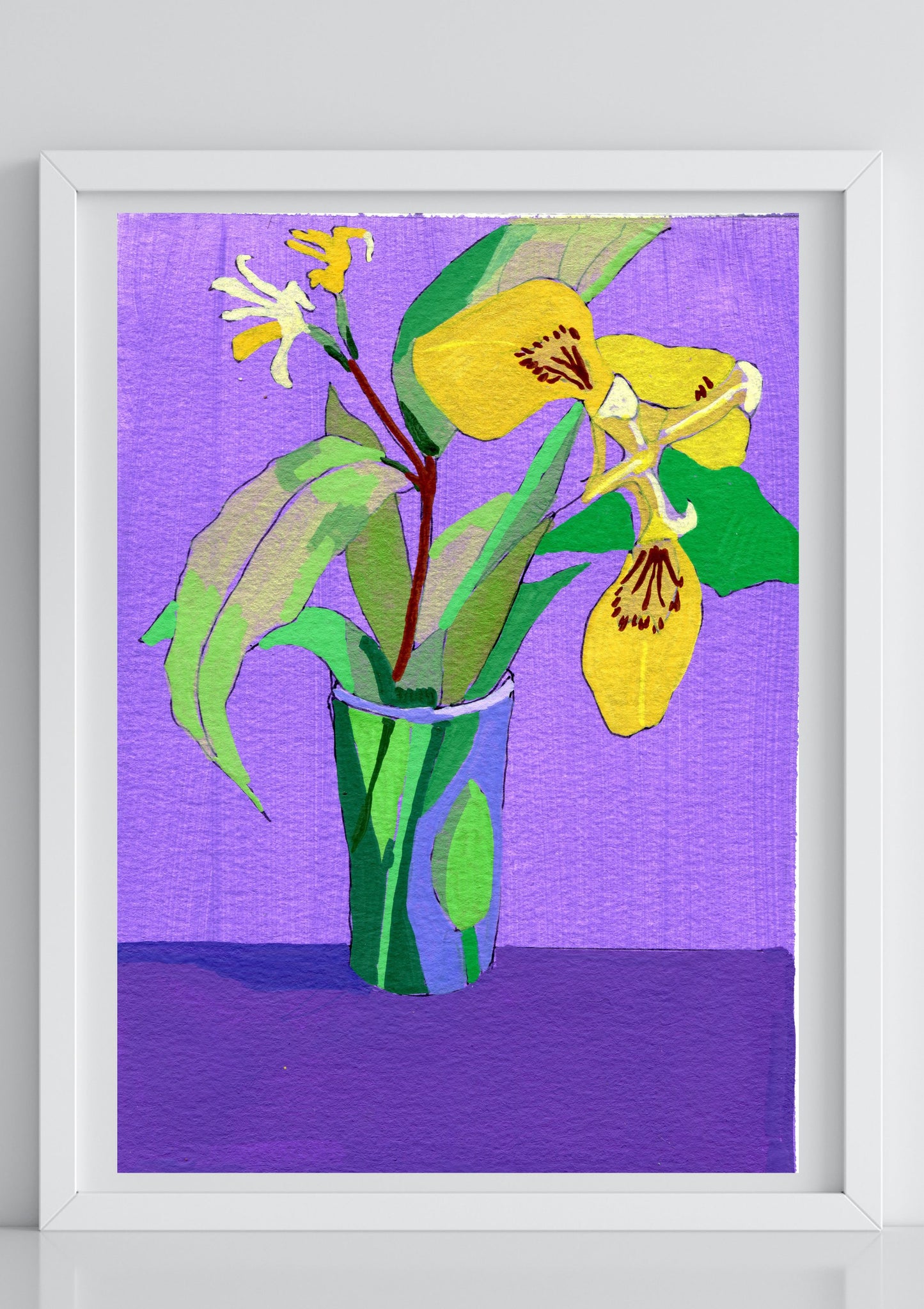 iris and bush honeysuckle Poster